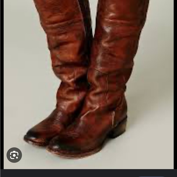 Freebird Women Wrang Distress Croc Tan Leather Cowgirl Western Boots size 6 - Picture 2 of 3